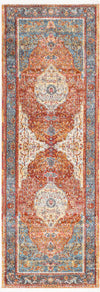 Unique Loom Baracoa T-F557 Rust Red Area Rug Runner Top-down Image