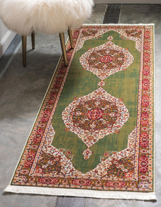 Unique Loom Baracoa T-F561 Green Area Rug Runner Lifestyle Image