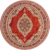 Unique Loom Baracoa T-F561 Red Area Rug Round Top-down Image