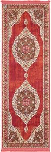 Unique Loom Baracoa T-F561 Red Area Rug Runner Top-down Image