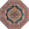 Unique Loom Baracoa T-F561 Turquoise Area Rug Octagon Lifestyle Image Feature