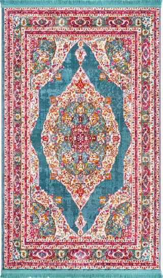 Unique Loom Baracoa T-F561 Turquoise Area Rug main image