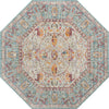 Unique Loom Baracoa T-F576 Light Blue Area Rug Octagon Lifestyle Image Feature
