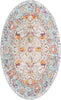 Unique Loom Baracoa T-F576 Light Blue Area Rug Oval Top-down Image