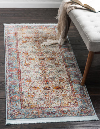 Unique Loom Baracoa T-F576 Light Blue Area Rug Runner Lifestyle Image