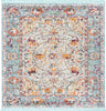 Unique Loom Baracoa T-F576 Light Blue Area Rug Square Top-down Image
