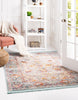 Unique Loom Baracoa T-F576 Light Blue Area Rug Square Lifestyle Image