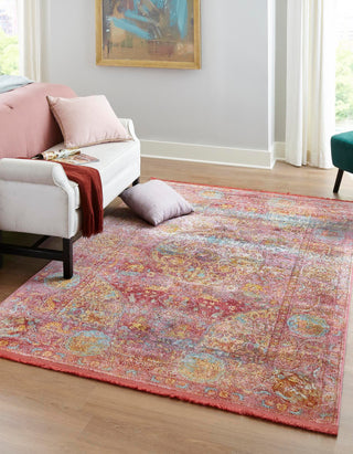 Unique Loom Baracoa T-F576 Red Area Rug Rectangle Lifestyle Image Feature