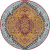 Unique Loom Baracoa T-HAVANA-1003 Gold Area Rug Round Top-down Image