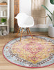 Unique Loom Baracoa T-HAVANA-1003 Gold Area Rug Round Lifestyle Image