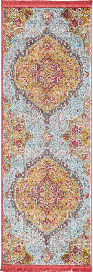 Unique Loom Baracoa T-HAVANA-1003 Gold Area Rug Runner Top-down Image