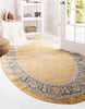 Unique Loom Baracoa T-HAVANA-1004 Yellow Area Rug Oval Lifestyle Image Feature