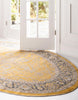 Unique Loom Baracoa T-HAVANA-1004 Yellow Area Rug Oval Lifestyle Image