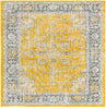Unique Loom Baracoa T-HAVANA-1004 Yellow Area Rug Square Top-down Image