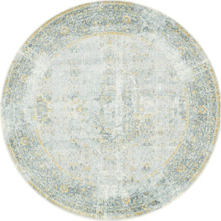 Unique Loom Baracoa T-HAVANA-1006 Gray Area Rug Round Top-down Image