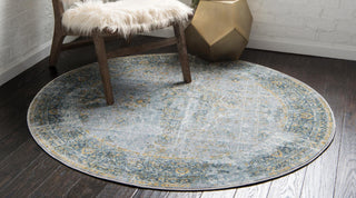 Unique Loom Baracoa T-HAVANA-1006 Gray Area Rug Round Lifestyle Image