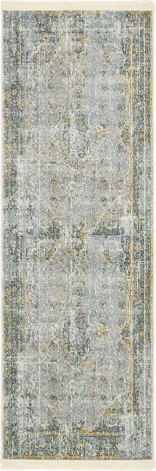 Unique Loom Baracoa T-HAVANA-1006 Gray Area Rug Runner Top-down Image