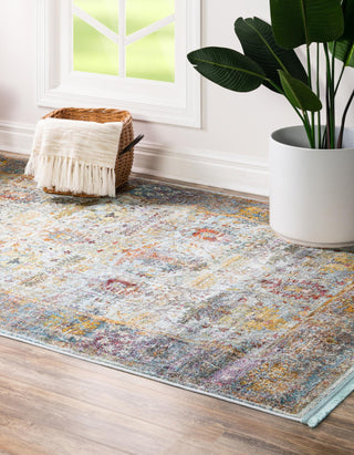 Unique Loom Baracoa T-HAVANA-1011 Light Blue Area Rug Rectangle Lifestyle Image