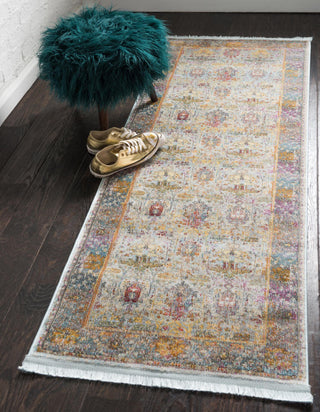 Unique Loom Baracoa T-HAVANA-1011 Light Blue Area Rug Runner Lifestyle Image