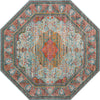 Unique Loom Baracoa T-HAVANA-1012 Light Blue Area Rug Octagon Lifestyle Image Feature