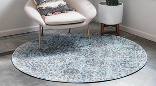 Unique Loom Baracoa T-HAVANA-1014 Light Blue Area Rug Round Lifestyle Image