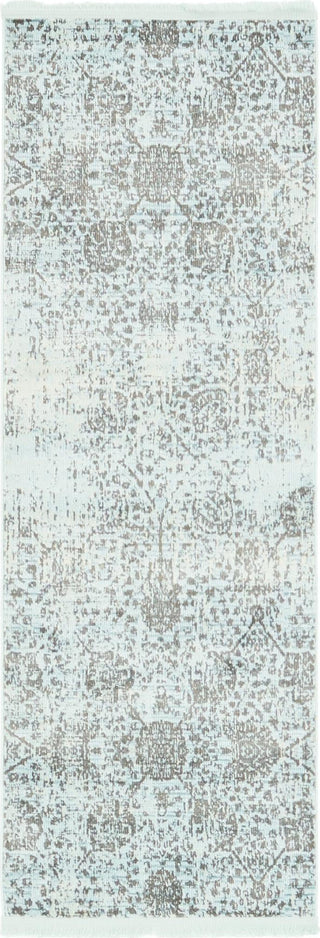 Unique Loom Baracoa T-HAVANA-1014 Light Blue Area Rug Runner Top-down Image