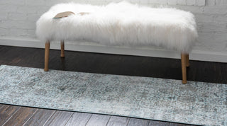 Unique Loom Baracoa T-HAVANA-1014 Light Blue Area Rug Runner Lifestyle Image