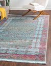 Unique Loom Baracoa T-HAVANA-1017 Blue Area Rug Rectangle Lifestyle Image Feature