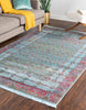 Unique Loom Baracoa T-HAVANA-1017 Blue Area Rug Rectangle Lifestyle Image