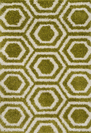 Loloi Barcelona Shag BS-09 Green / Ivory Area Rug main image