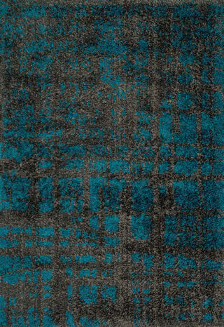 Loloi Barcelona Shag BS-10 Charcoal / Dark Teal Area Rug 