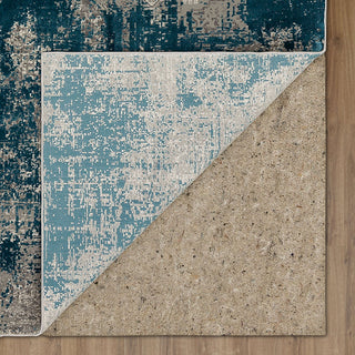 Karastan Tryst Bari Gray Blue Area Rug Back Image