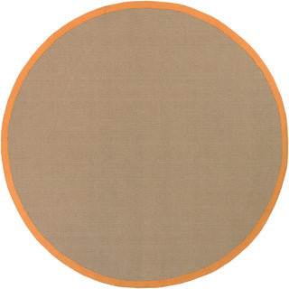 Chandra Bay BAY-Orange Tan/Orange Area Rug Round