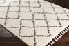 Surya Berber Shag BBE-2300 Charcoal Beige Area Rug Corner Image