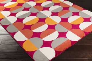 Surya Bambino BBO-5006 Magenta Machine Loomed Area Rug Corner Shot