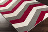 Surya Bambino BBO-5008 Burgundy Machine Loomed Area Rug Corner Shot