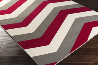 Surya Bambino BBO-5008 Burgundy Machine Loomed Area Rug Corner Shot
