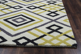 Rizzy Bradberry Downs BD8590 Green/Ochre Area Rug Edge Shot