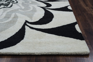 Rizzy Bradberry Downs BD8871 Grey/black Area Rug Edge Shot