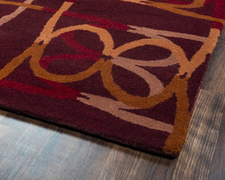 Rizzy Bradberry Downs BD8887 Burgundy Area Rug Corner Shot