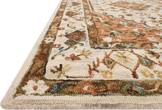 Loloi II Beatty BEA-01 Ivory/Rust Area Rug Corner 