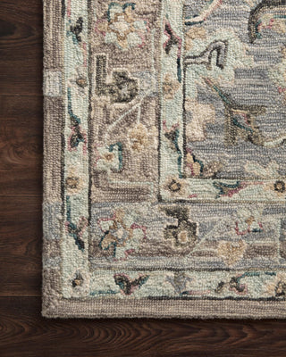 Loloi II Beatty BEA-04 Light Blue/Multi Area Rug Corner On Wood