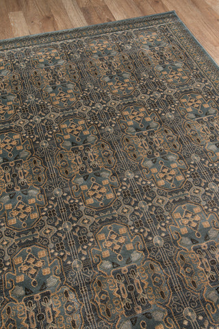 Momeni Belmont BE-07 Light Blue Area Rug Corner Shot