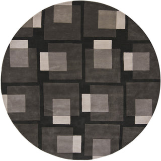 Chandra Bense BEN-3009 Black/Grey/Ivory Area Rug Round