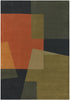 Chandra Bense BEN-3014 Green/Orange Area Rug main image