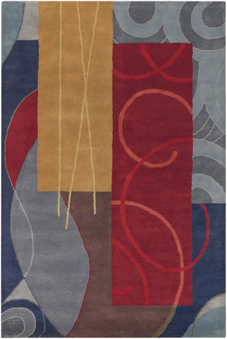 Chandra Bense BEN-3015 Blue/Red/Gold/Grey/Brown Area Rug main image