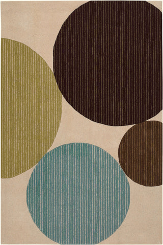 Chandra Bense BEN-3024 Cream/Blue/Green/Brown Area Rug main image