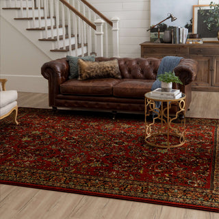 Karastan Spice Market Berdan Garnet Area Rug Lifestyle Image