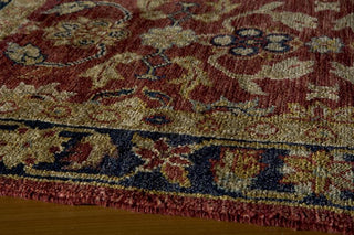 Momeni Bergamo BG-10 Burgundy Area Rug Corner Shot