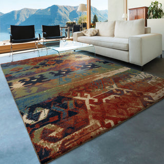 Orian Rugs Berkley Southwest Dreamcatcher Multi Area Rug Room Scene Feature